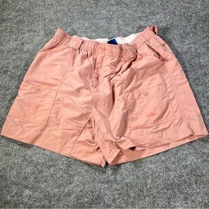 AFTCO Men’s Salmon Pink Fishing Shorts Cargo Elastic Waist Outdoors Size 42